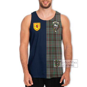 Cochrane Hunting Tartan Men's Tank Top Alba with Scottish Lion Royal Arm Half Style