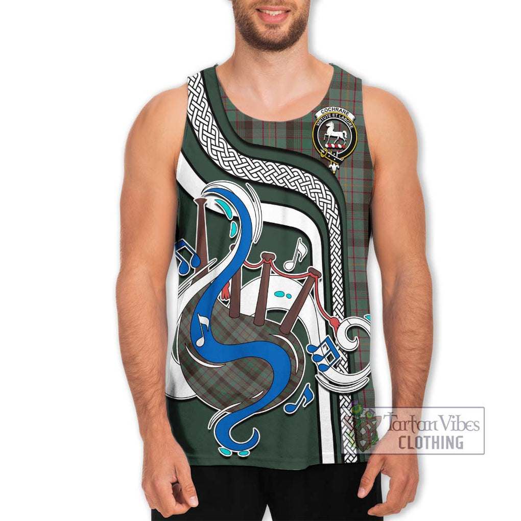 Cochrane Hunting Tartan Men's Tank Top with Epic Bagpipe Style Men - Tartanvibesclothing Shop