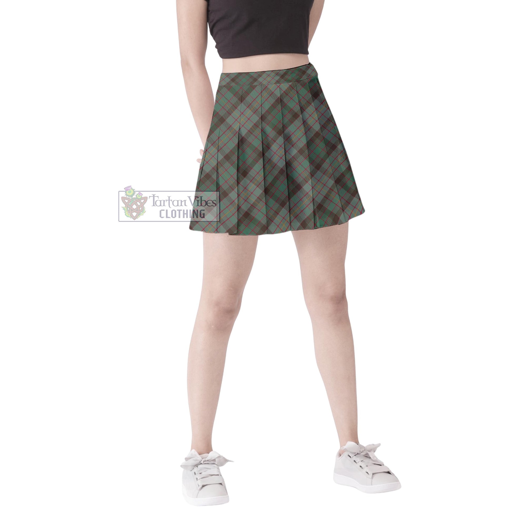 Tartan Vibes Clothing Cochrane Hunting Tartan Women's Plated Mini Skirt