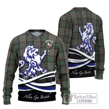 Cochrane Hunting Tartan Ugly Sweater with Alba Gu Brath Regal Lion Emblem