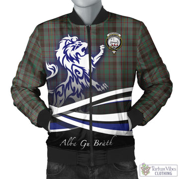 Cochrane Hunting Tartan Bomber Jacket with Alba Gu Brath Regal Lion Emblem