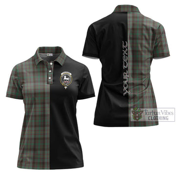 Cochrane Hunting Tartan Women's Polo Shirt with Family Crest and Half Of Me Style