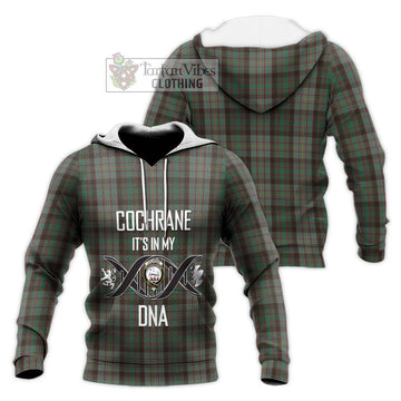 Cochrane Hunting Tartan Knitted Hoodie with Family Crest DNA In Me Style