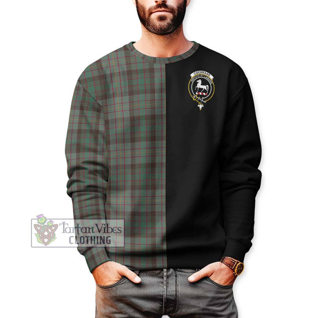 Cochrane Hunting Tartan Sweatshirt with Family Crest and Half Of Me Style Unisex - Tartanvibesclothing Shop