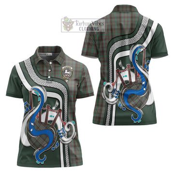 Cochrane Hunting Tartan Women's Polo Shirt with Epic Bagpipe Style