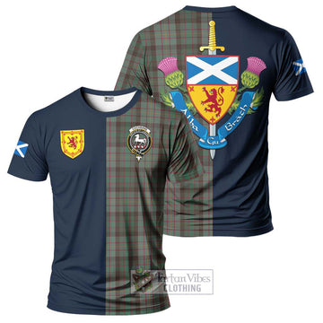 Cochrane Hunting Tartan T-Shirt Alba with Scottish Lion Royal Arm Half Style