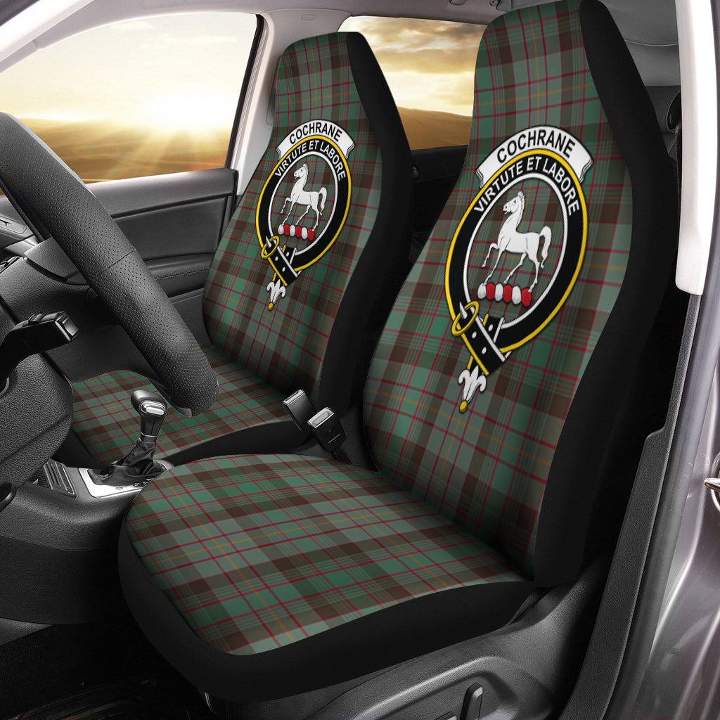 Cochrane Hunting Tartan Car Seat Cover with Family Crest One Size - Tartanvibesclothing