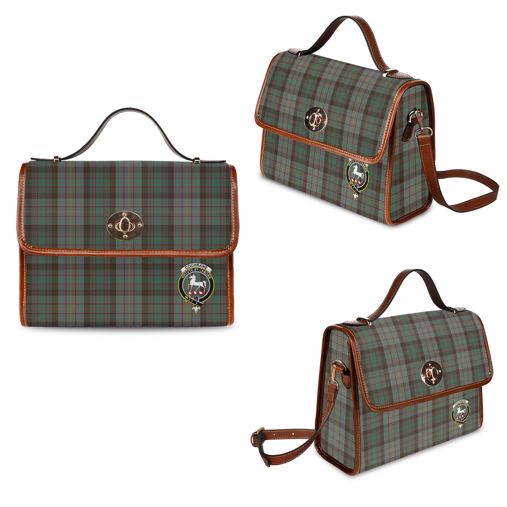 cochrane-hunting-tartan-leather-strap-waterproof-canvas-bag-with-family-crest