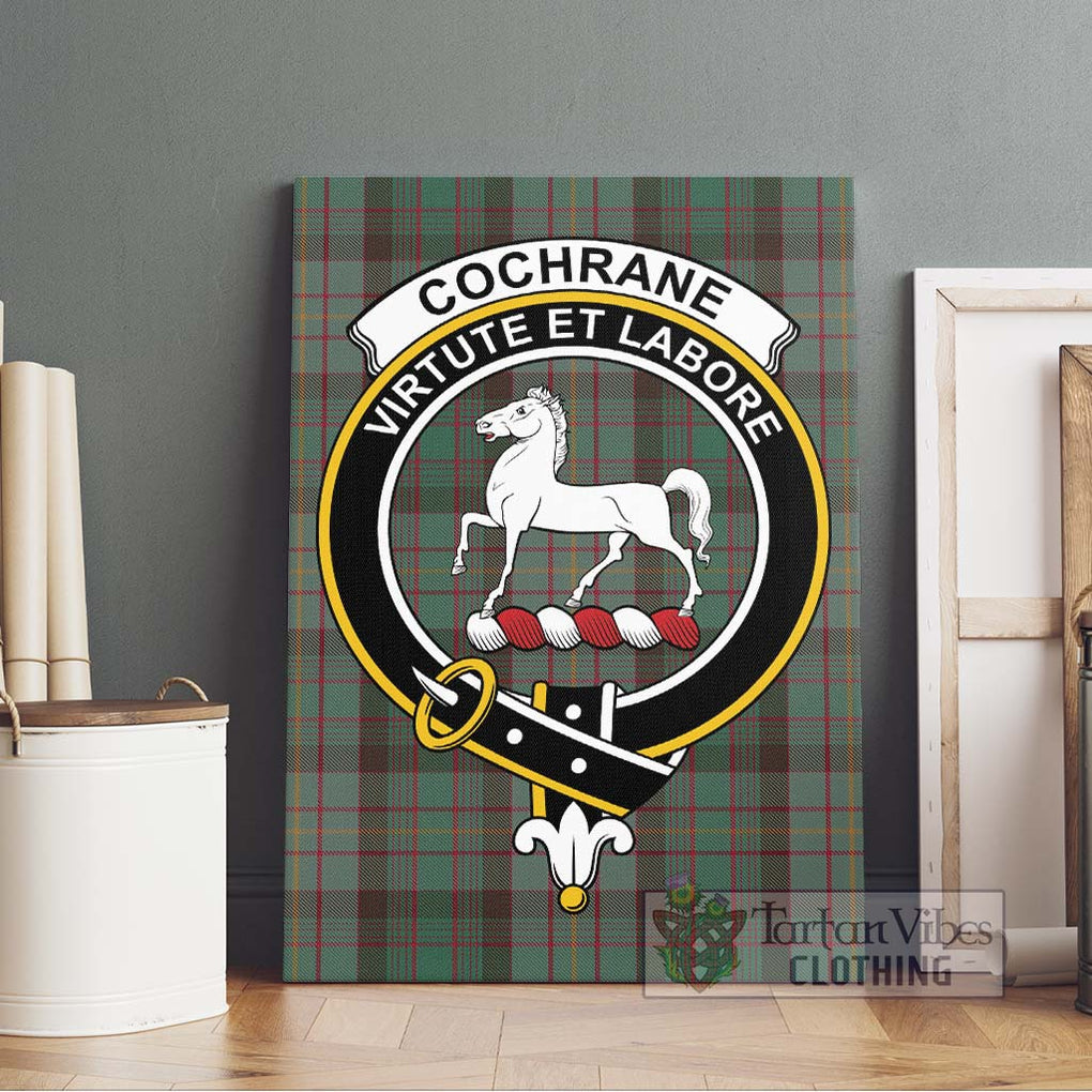 Cochrane Hunting Tartan Canvas Print Wall Art with Family Crest Without Frame - Tartan Vibes Clothing