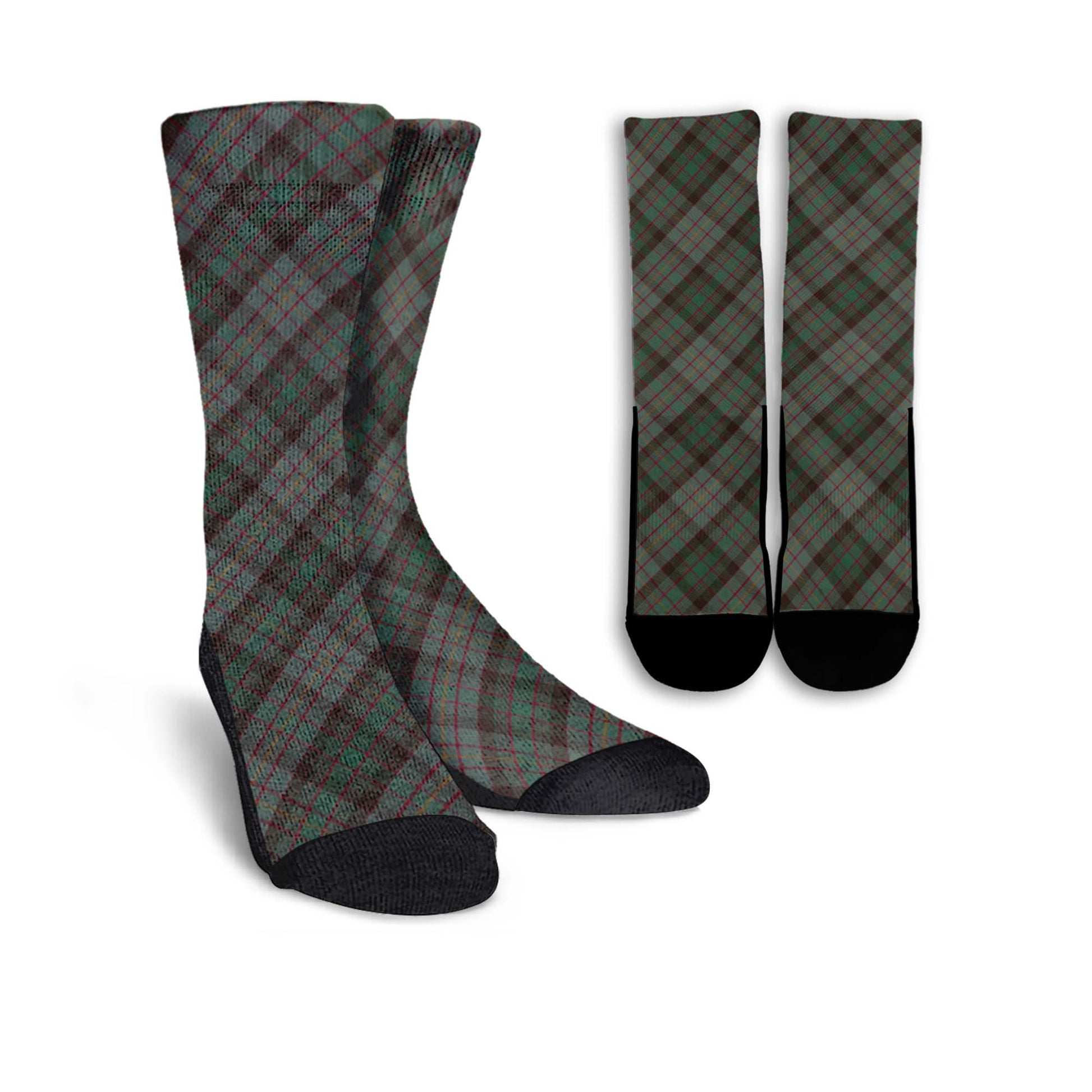 Cochrane Hunting Tartan Crew Socks Cross Tartan Style - Tartanvibesclothing