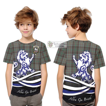 Cochrane Hunting Tartan Kid T-Shirt with Alba Gu Brath Regal Lion Emblem