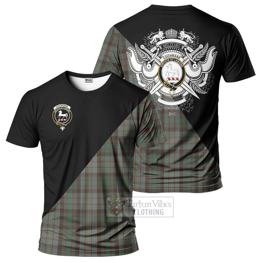 Cochrane Hunting Tartan T-Shirt with Family Crest and Military Logo Style Kid's Shirt - Tartanvibesclothing Shop