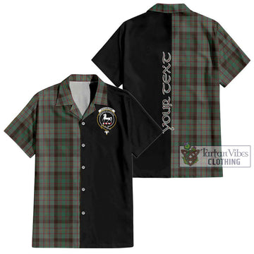 Cochrane Hunting Tartan Short Sleeve Button Shirt with Family Crest and Half Of Me Style