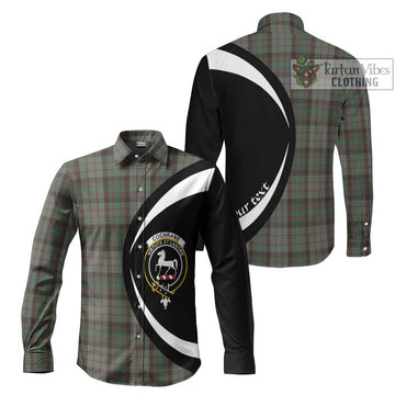 Cochrane Hunting Tartan Long Sleeve Button Up with Family Crest Circle Style