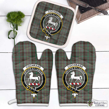 Cochrane Hunting Tartan Combo Oven Mitt & Pot-Holder with Family Crest