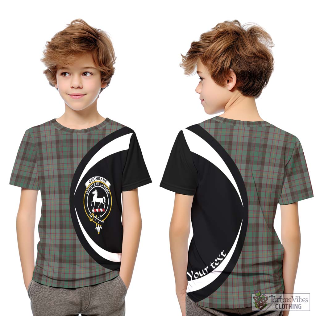 Cochrane Hunting Tartan Kid T-Shirt with Family Crest Circle Style Youth XL Size14 - Tartan Vibes Clothing