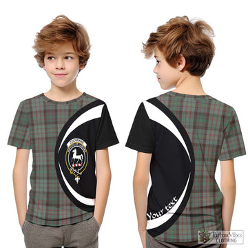 Cochrane Hunting Tartan Kid T-Shirt with Family Crest Circle Style