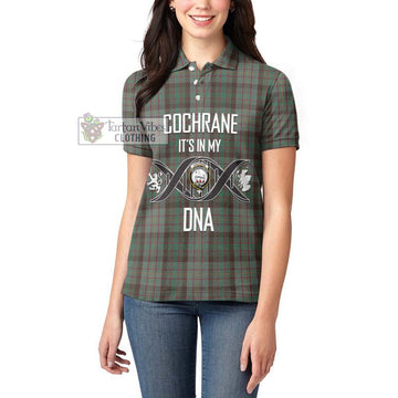 Cochrane Hunting Tartan Women's Polo Shirt with Family Crest DNA In Me Style