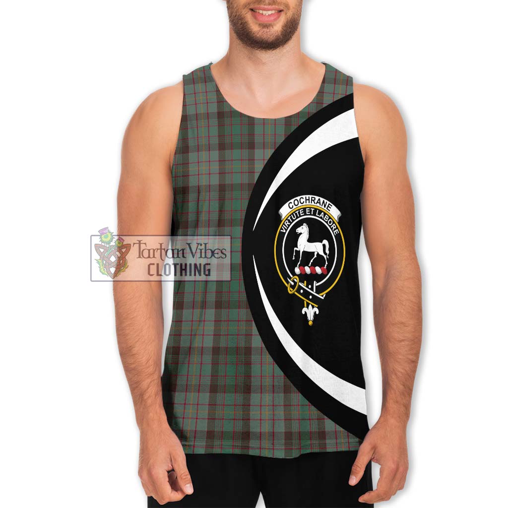 Cochrane Hunting Tartan Men's Tank Top with Family Crest Circle Style Men - Tartan Vibes Clothing