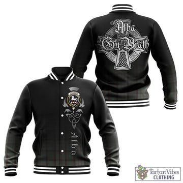 Cochrane Hunting Tartan Baseball Jacket Featuring Alba Gu Brath Family Crest Celtic Inspired