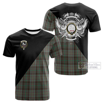 Cochrane Hunting Tartan Cotton T-shirt with Family Crest and Military Logo Style