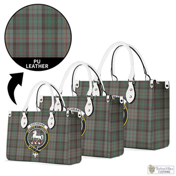 Cochrane Hunting Tartan Luxury Leather Handbags with Family Crest