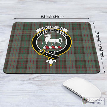 Cochrane Hunting Tartan Mouse Pad with Family Crest