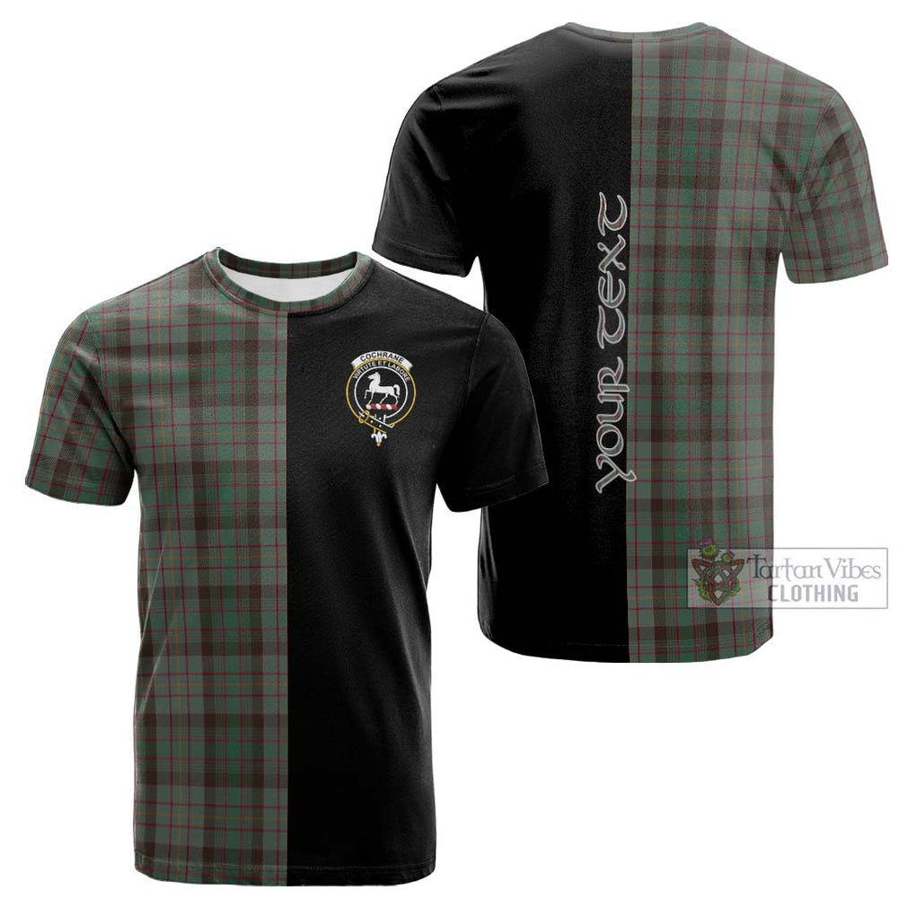 Tartan Vibes Clothing Cochrane Hunting Tartan Cotton T-shirt with Family Crest and Half Of Me Style