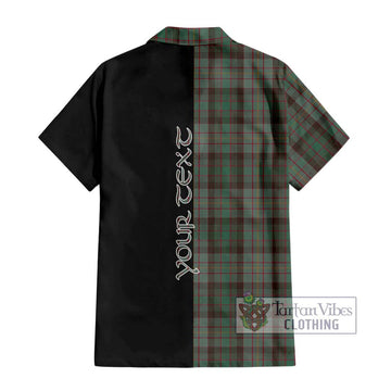 Cochrane Hunting Tartan Short Sleeve Button Shirt with Family Crest and Half Of Me Style