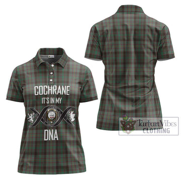 Cochrane Hunting Tartan Women's Polo Shirt with Family Crest DNA In Me Style