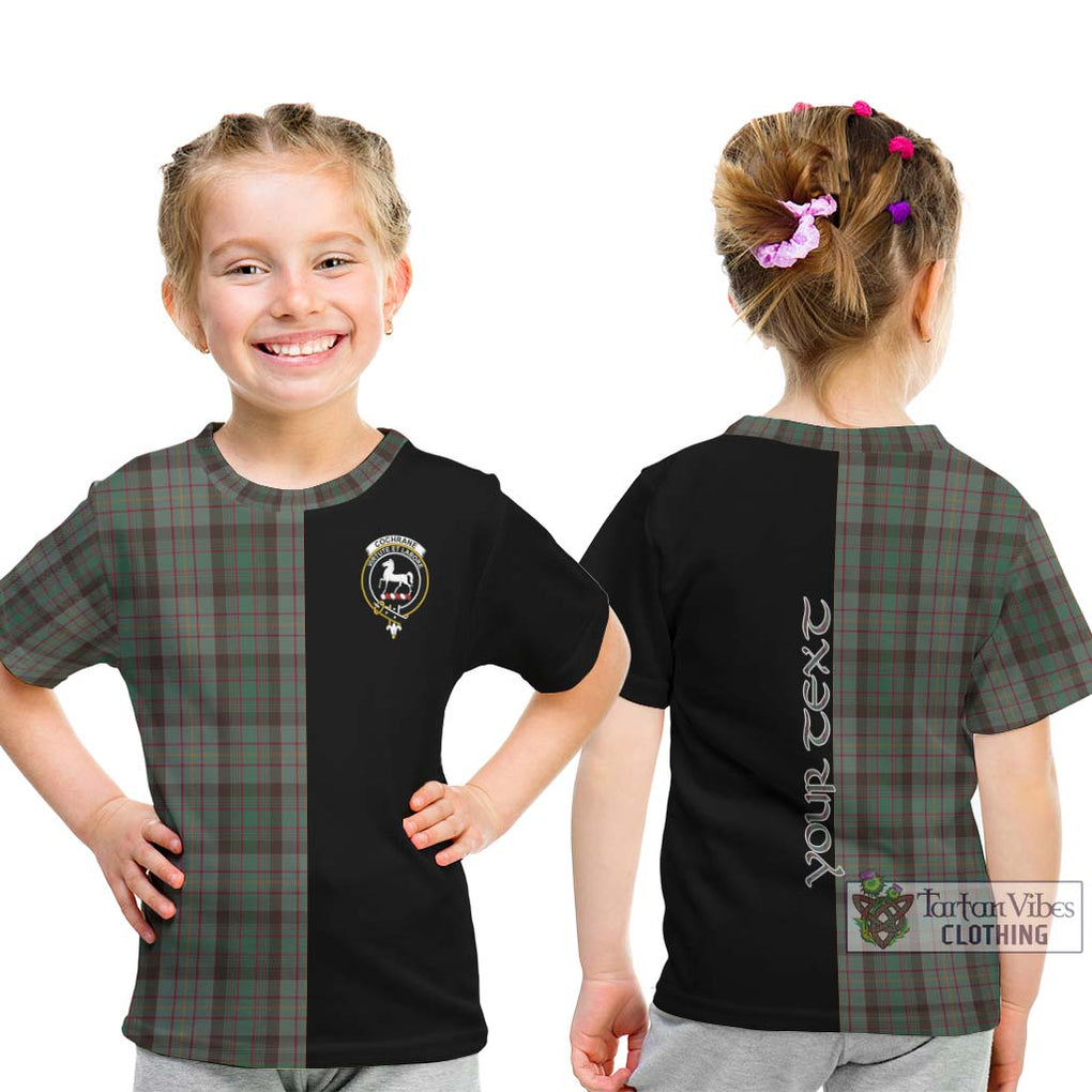 Cochrane Hunting Tartan Kid T-Shirt with Family Crest and Half Of Me Style - Tartanvibesclothing Shop