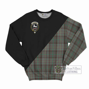 Cochrane Hunting Tartan Sweatshirt with Family Crest and Military Logo Style