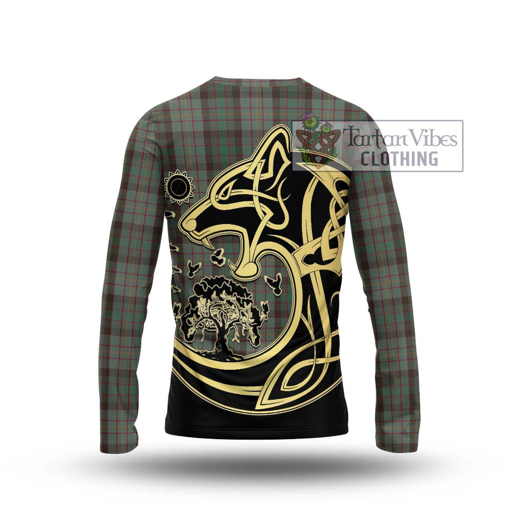 Cochrane Hunting Tartan Long Sleeve T-Shirt with Family Crest Celtic Wolf Style - Tartan Vibes Clothing