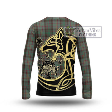 Cochrane Hunting Tartan Long Sleeve T-Shirt with Family Crest Celtic Wolf Style