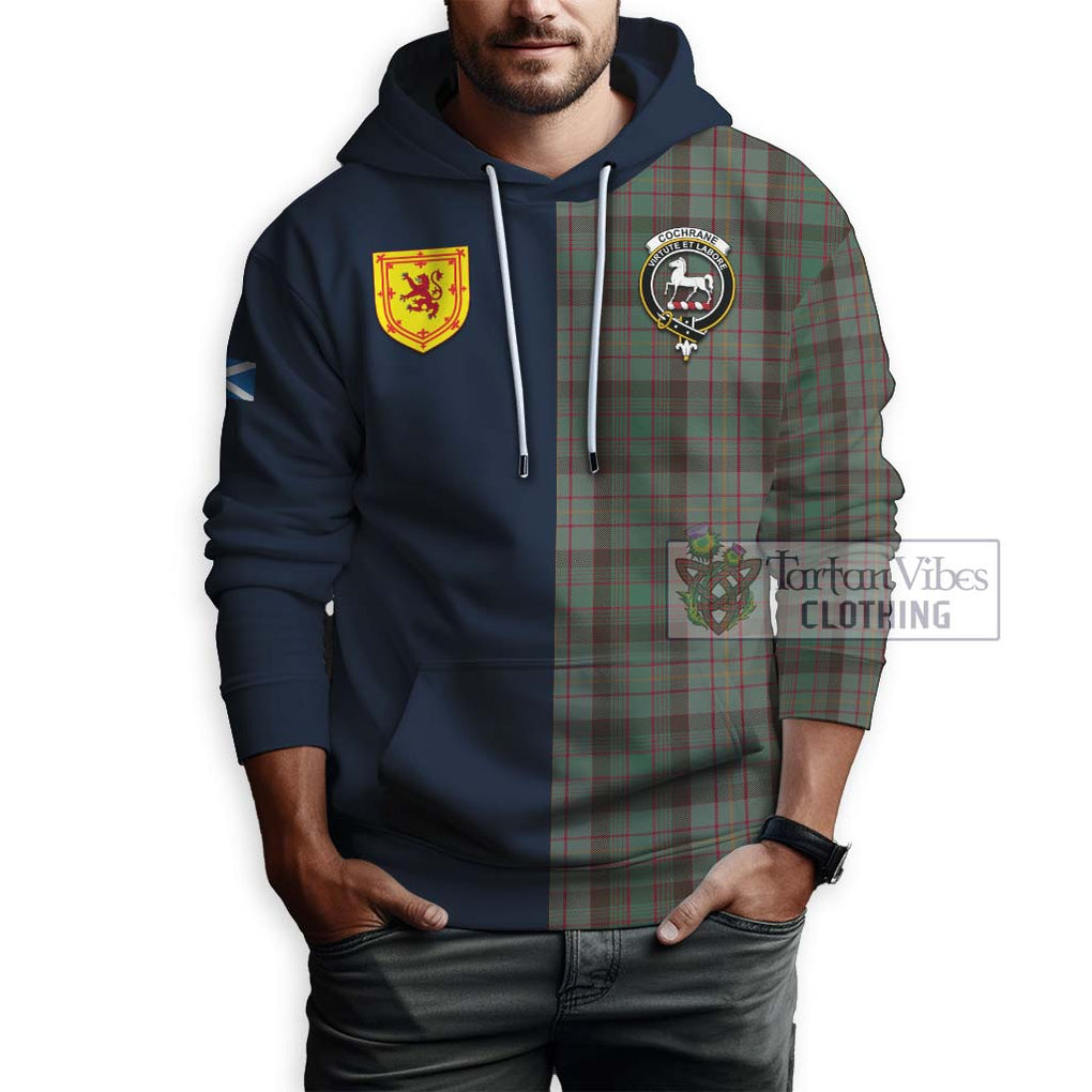 Tartan Vibes Clothing Cochrane Hunting Tartan Hoodie with Scottish Lion Royal Arm Half Style