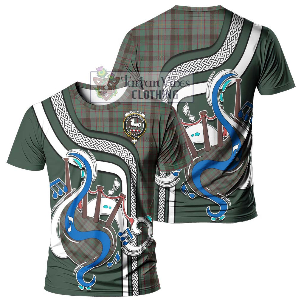 Cochrane Hunting Tartan T-Shirt with Epic Bagpipe Style - Tartanvibesclothing Shop