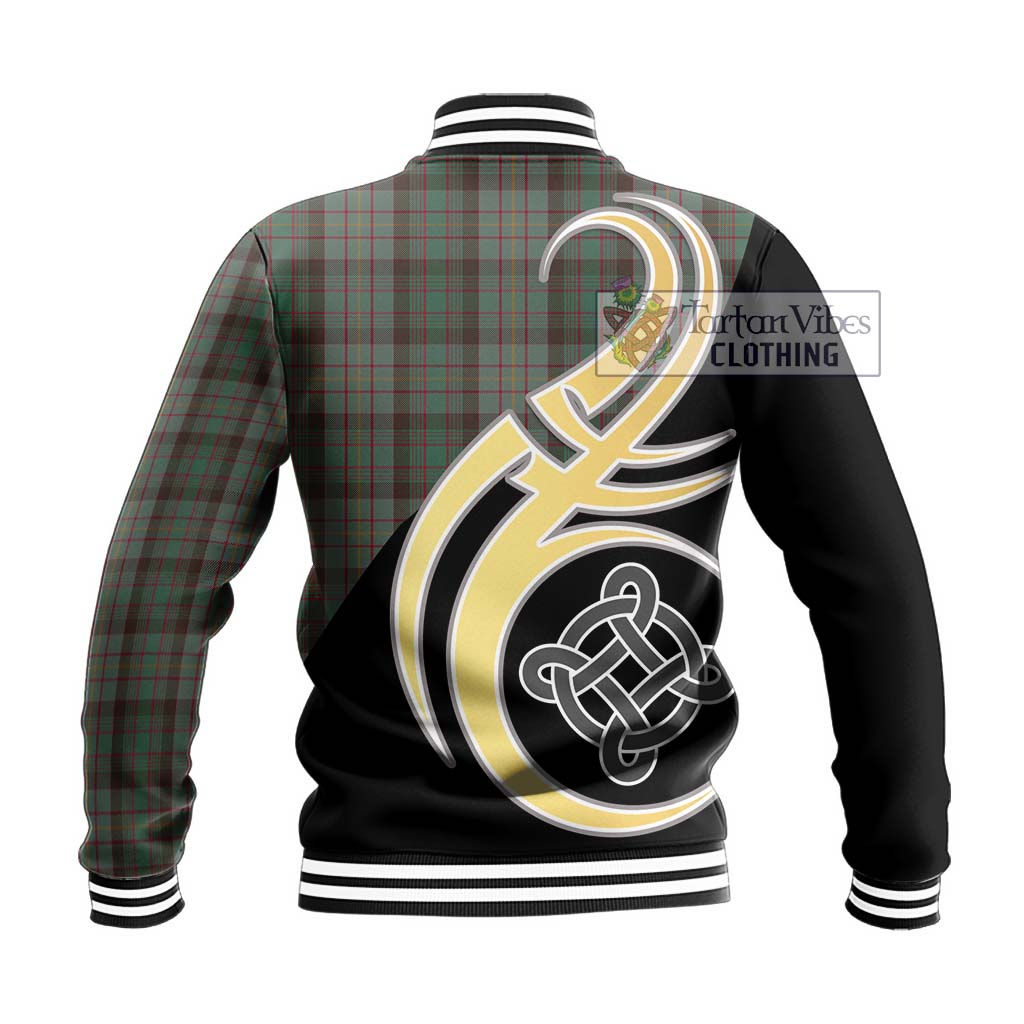 Cochrane Hunting Tartan Baseball Jacket with Family Crest and Celtic Symbol Style - Tartan Vibes Clothing