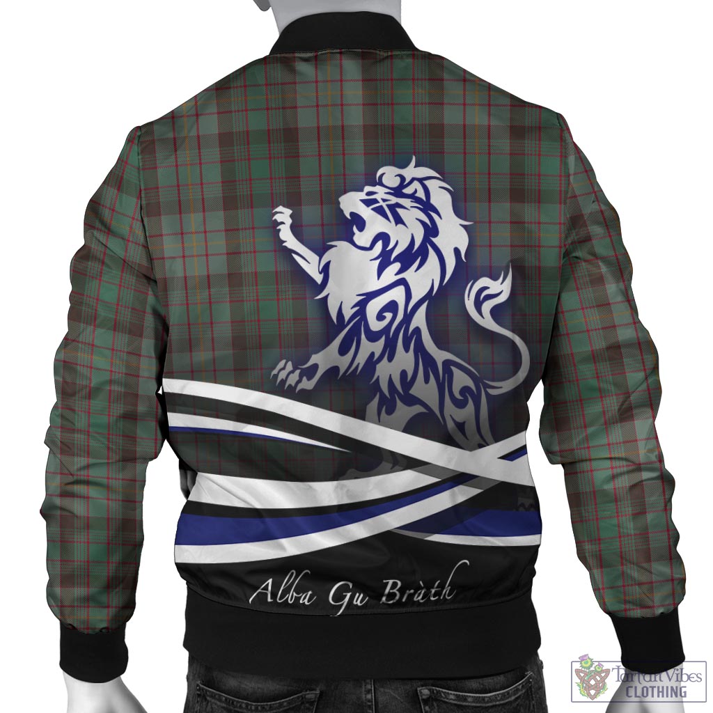 Tartan Vibes Clothing Cochrane Hunting Tartan Bomber Jacket with Alba Gu Brath Regal Lion Emblem