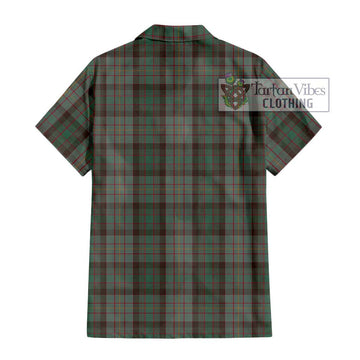 Cochrane Hunting Tartan Short Sleeve Button Shirt with Family Crest DNA In Me Style