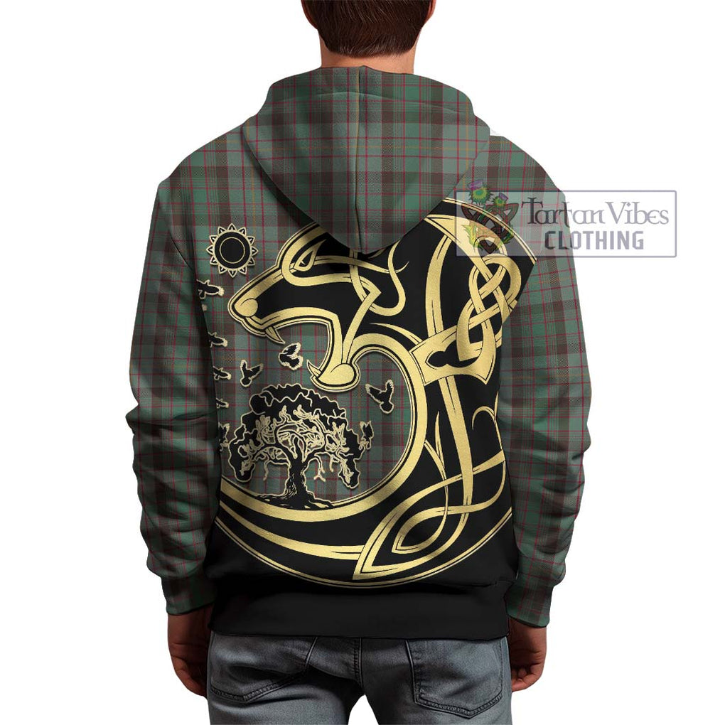 Cochrane Hunting Tartan Hoodie with Family Crest Celtic Wolf Style - Tartan Vibes Clothing