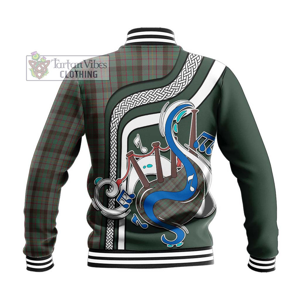 Tartan Vibes Clothing Cochrane Hunting Tartan Baseball Jacket with Epic Bagpipe Style