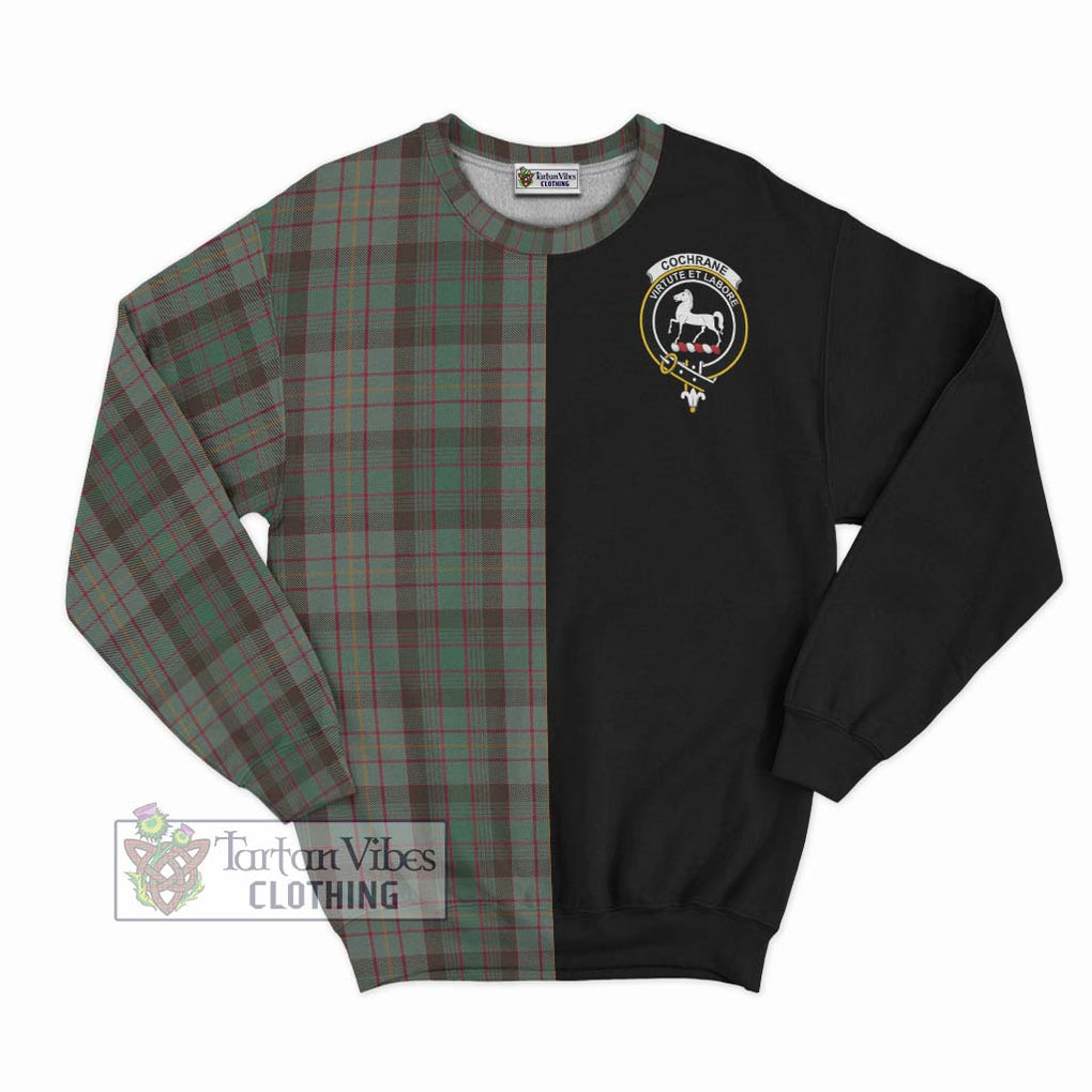 Cochrane Hunting Tartan Sweatshirt with Family Crest and Half Of Me Style - Tartanvibesclothing Shop