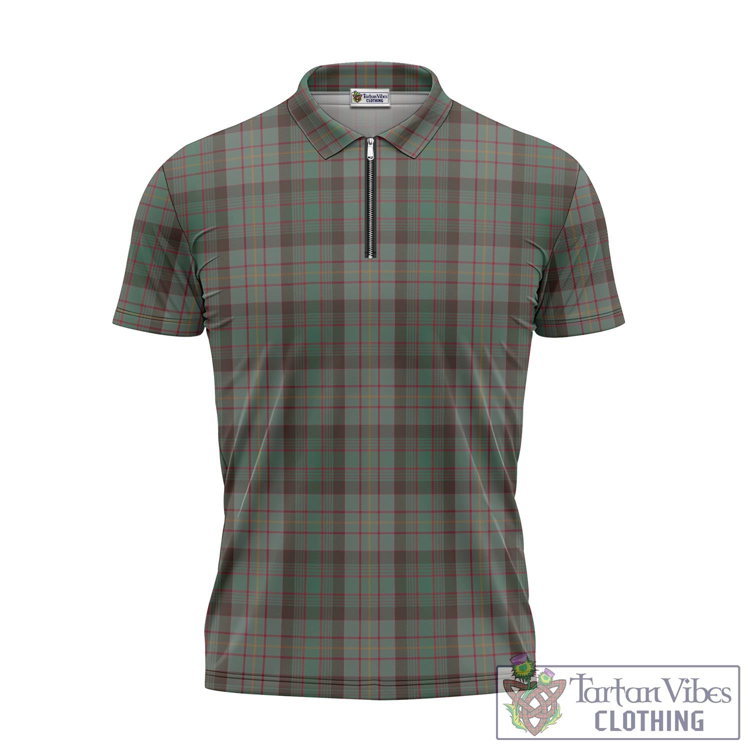 Tartan Vibes Clothing Cochrane Hunting Tartan Zipper Polo Shirt