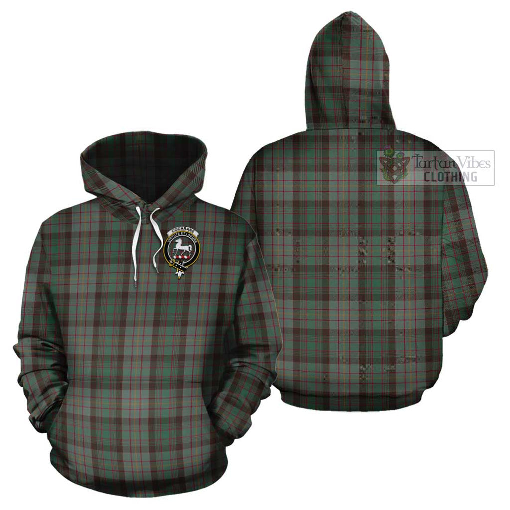 Cochrane Hunting Tartan Cotton Hoodie with Family Crest Pullover Hoodie - Tartan Vibes Clothing