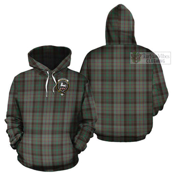 Cochrane Hunting Tartan Cotton Hoodie with Family Crest