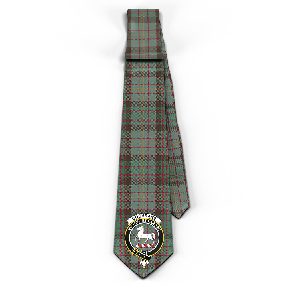 Cochrane Hunting Tartan Classic Necktie with Family Crest - Tartan Vibes Clothing