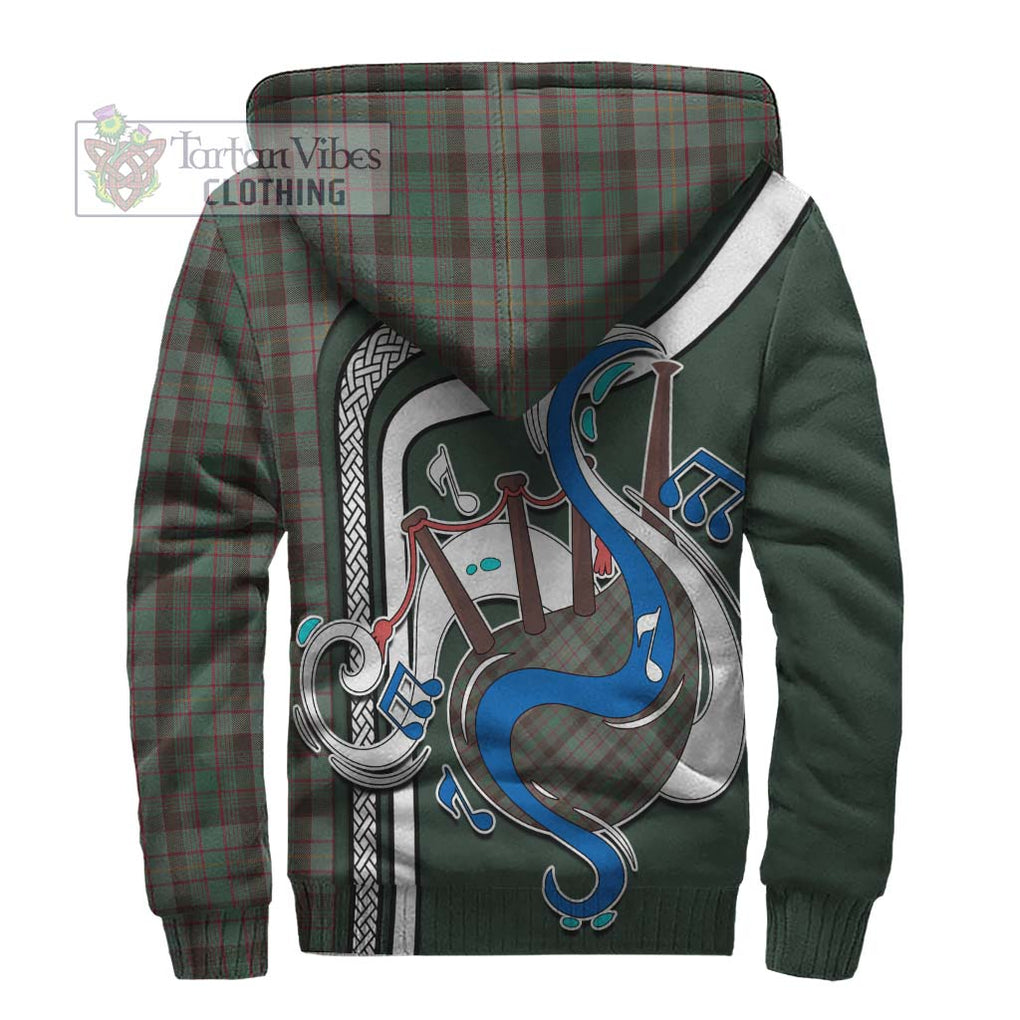 Cochrane Hunting Tartan Sherpa Hoodie with Epic Bagpipe Style - Tartanvibesclothing Shop