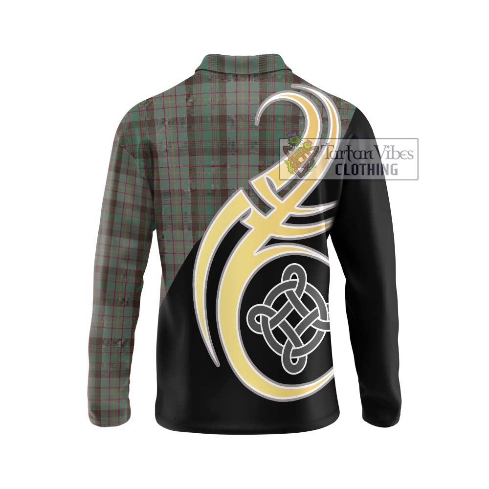 Cochrane Hunting Tartan Long Sleeve Polo Shirt with Family Crest and Celtic Symbol Style - Tartan Vibes Clothing