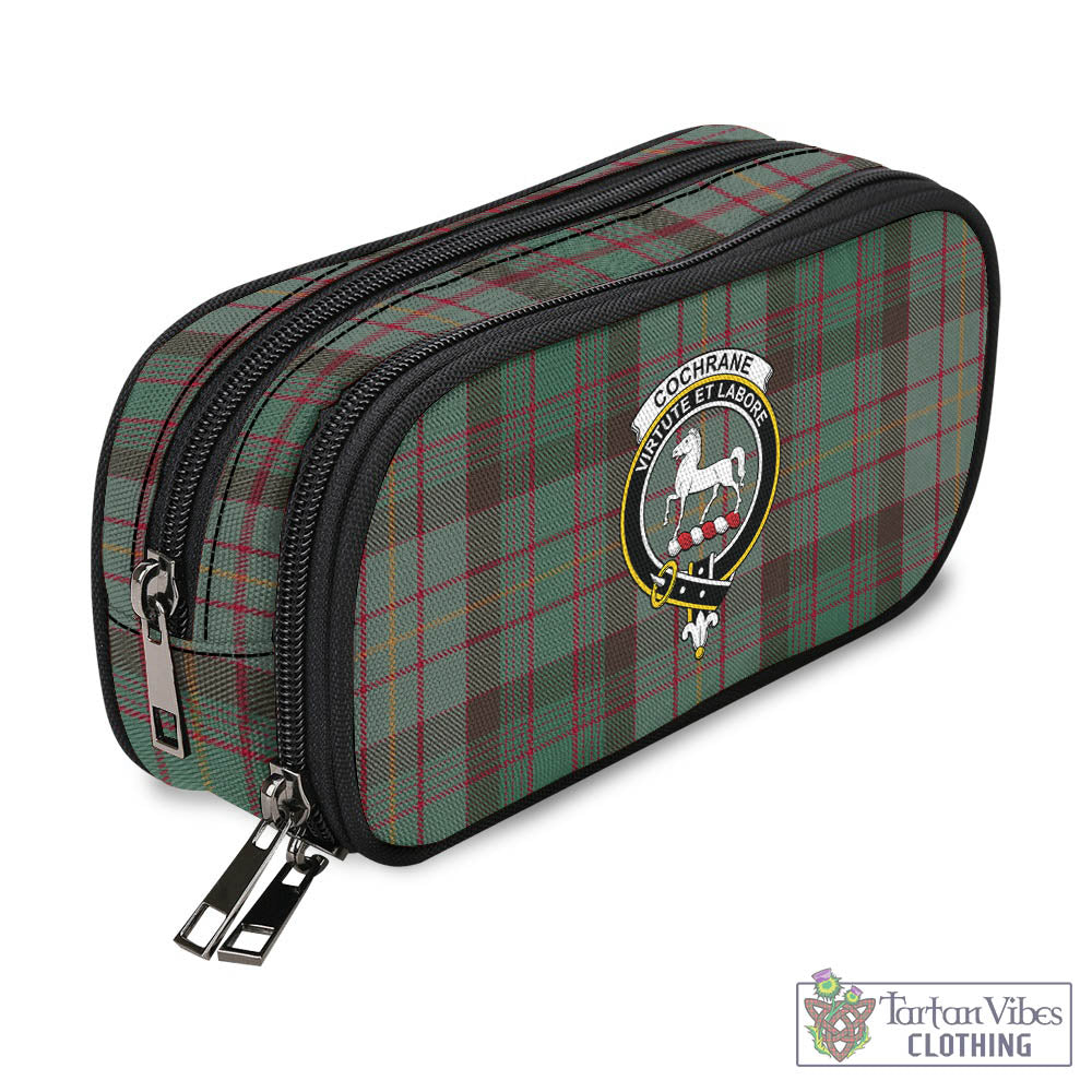 Tartan Vibes Clothing Cochrane Hunting Tartan Pen and Pencil Case with Family Crest