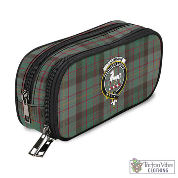 Cochrane Hunting Tartan Pen and Pencil Case with Family Crest